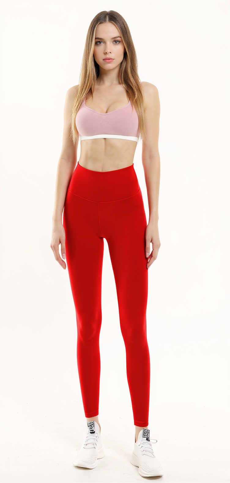 High-Waist Leggings in Scarlet — Brunch Fit Club style look