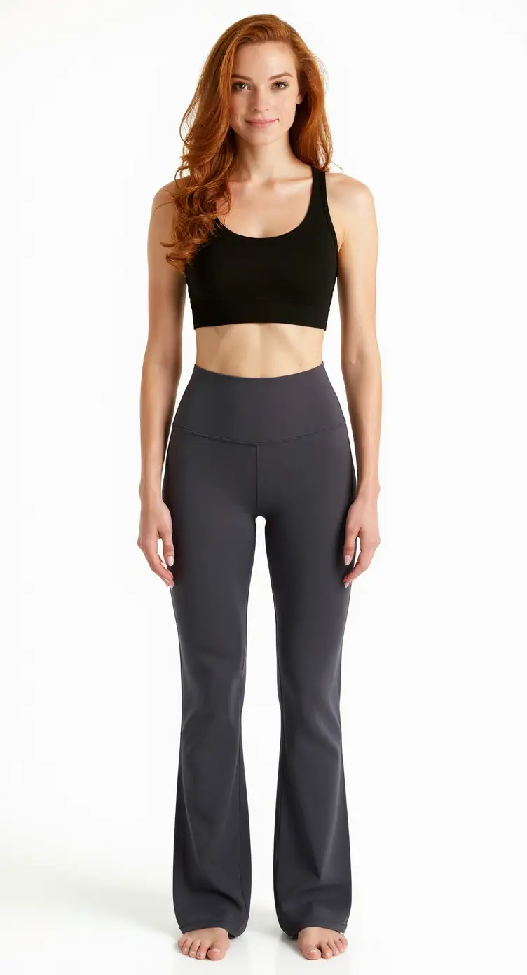 Bootcut Yoga Pants in Shadow Charcoal — Brunch Fit Club style look